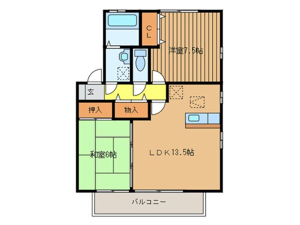 リビングタウン舞の里　Aの物件間取画像